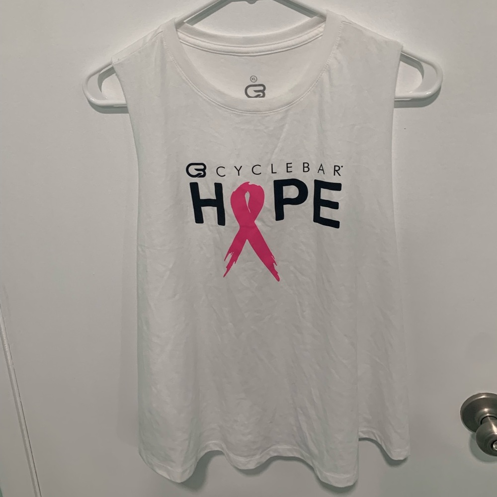 CycleBar White Hope Muscle Crop